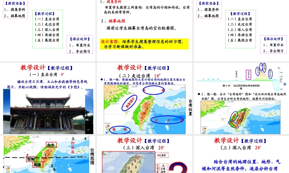 八年级地理下册 第八章 第二节 台湾省的地理环境与经济发展课件 （新版）湘教版