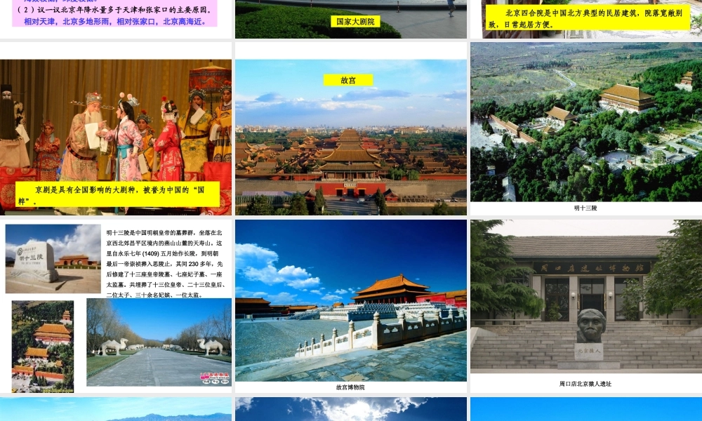 八年级地理下册 8.1 北京市的城市特征与建设成就课件 （新版）湘教版-（新版）湘教版初中八年级下册地理课件