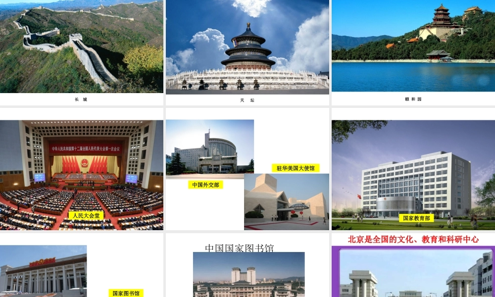 八年级地理下册 8.1 北京市的城市特征与建设成就课件 （新版）湘教版-（新版）湘教版初中八年级下册地理课件