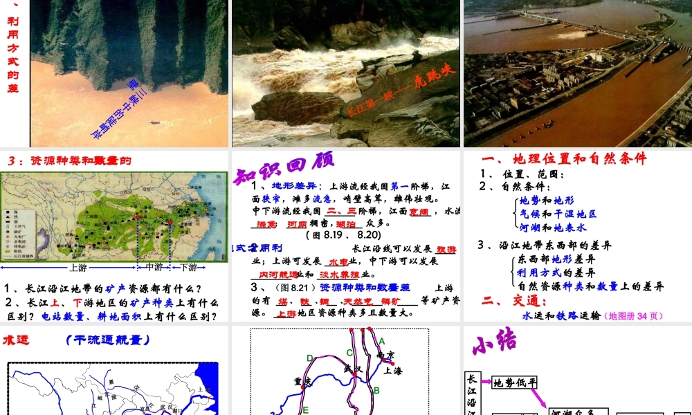 八年级地理下册 第八章 第二节 以河流为生命线的地区 长江沿江地带课件 新人教版-新人教版初中八年级下册地理课件
