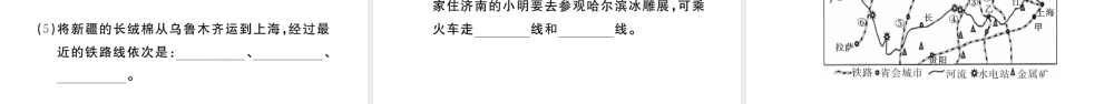 八年级地理上册 第四章 中国的经济发展 第一节 交通运输（第2课时 我国铁路干线的分布）作业课件 （新版）新人教版-（新版）新人教版初中八年级上册地理课件