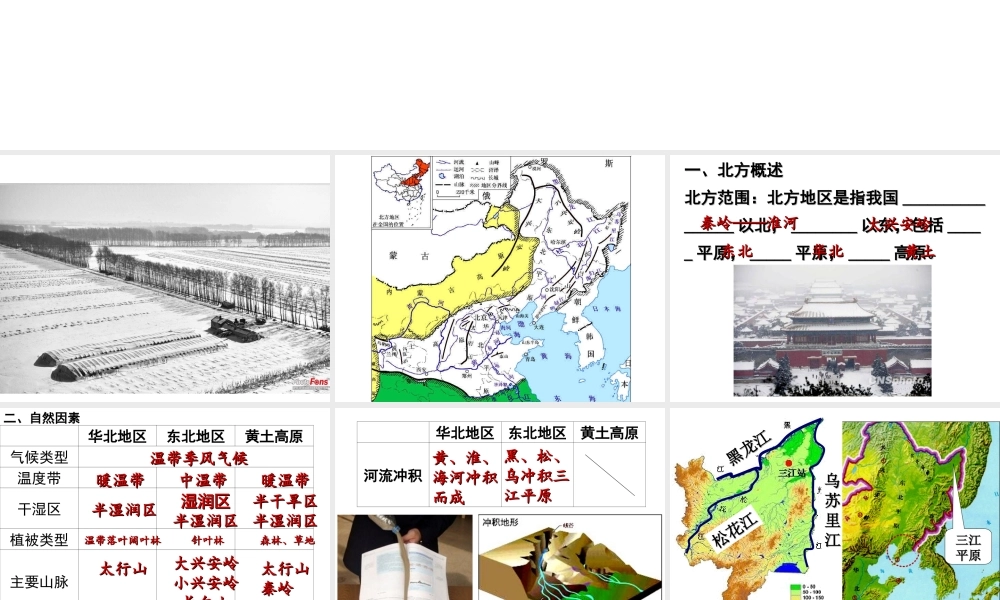 八年级地理下册 6.1 北方地区课件 （新版）粤教版-（新版）粤教版初中八年级下册地理课件