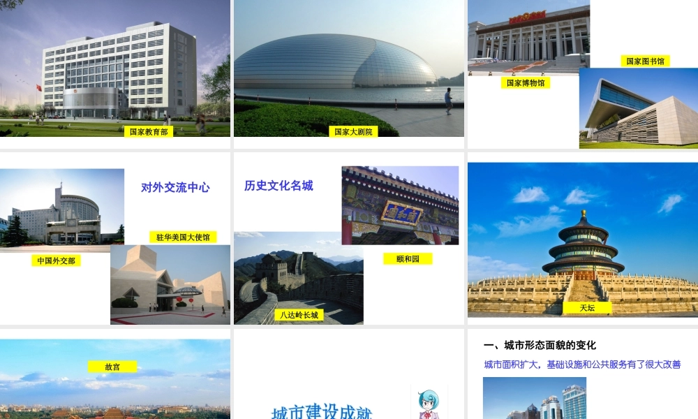 八年级地理下册 8.1 北京市的城市特征与建设成就课件 （新版）湘教版