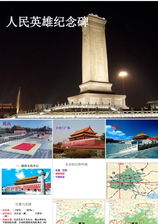 八年级地理下册 7.1 北京--祖国的心脏课件 晋教版-人教版初中八年级下册地理课件