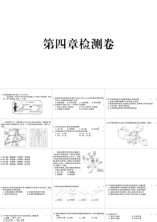 八年级地理上册 第四章 中国的经济发展检测卷习题课件 （新版）新人教版-（新版）新人教版初中八年级上册地理课件