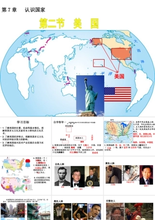八年级地理下册 第七章 第二节 美国精品课件 中图版-中图版初中八年级下册地理课件