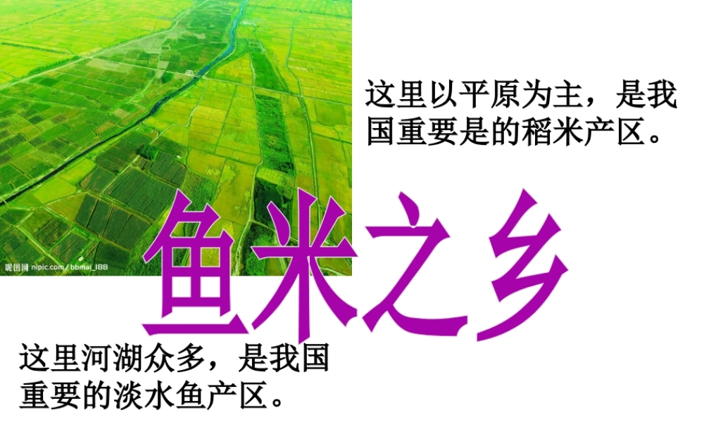 八年级地理下册 第七章 第二节 鱼米之乡—长江三角洲地区课件 （新版）新人教版-（新版）新人教版初中八年级下册地理课件