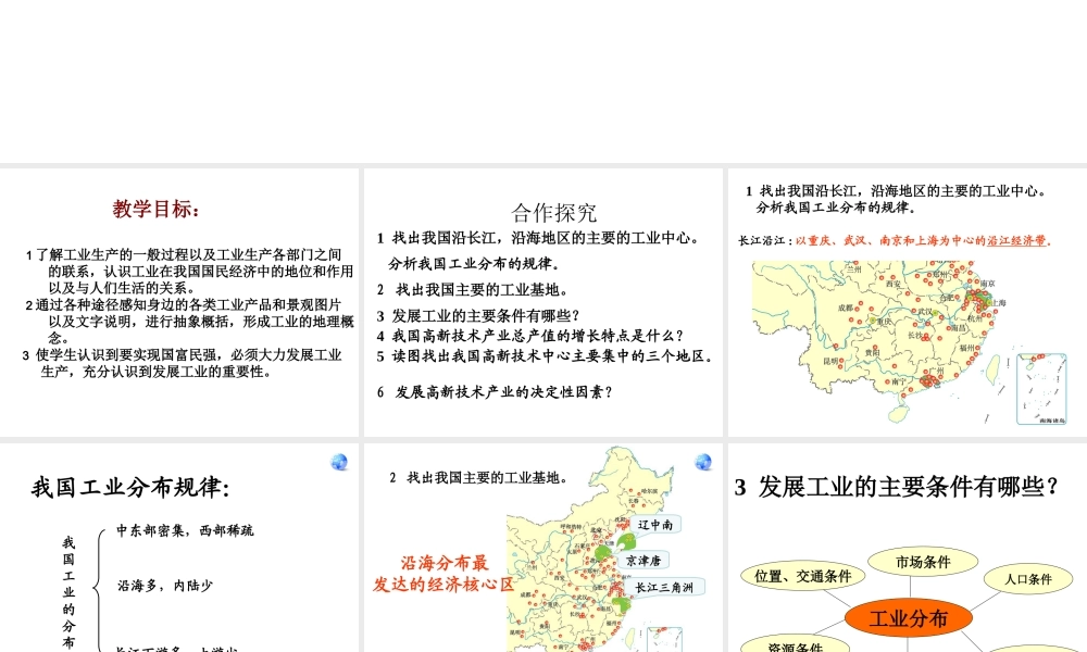 八年级地理上册 第四章 中国的主要产业 4.3 工业课件 湘教版