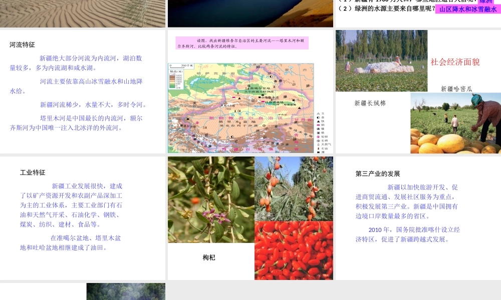 八年级地理下册 第八章 第三节 新疆维吾尔自治区的地理概况与区域开发课件（2）（新版）湘教版-（新版）湘教版初中八年级下册地理课件