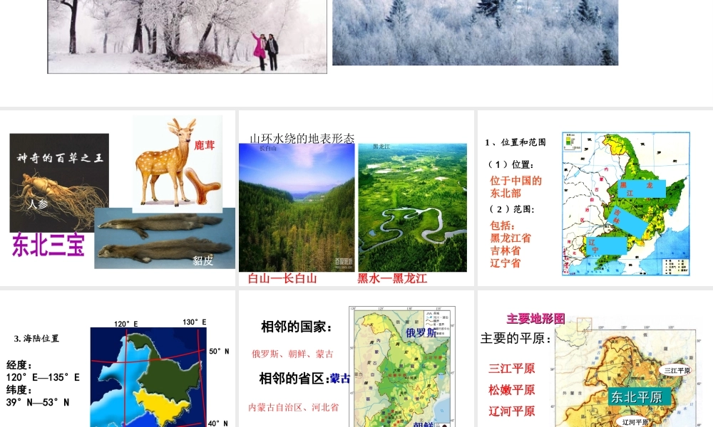 八年级地理下册 6.1 东北三省--辽阔富饶的“黑土地”课件 晋教版-人教版初中八年级下册地理课件