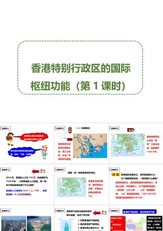 八年级地理下册 7.1 香港特别行政区的国际枢纽功能（第1课时）课件 （新版）湘教版