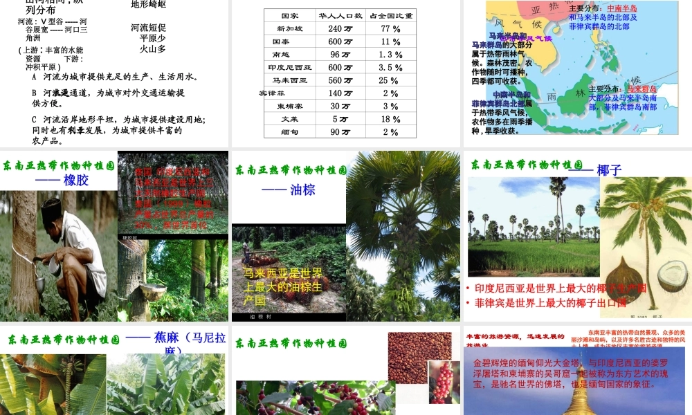 八年级地理下册 6.1 东南亚课件 中图版-中图版初中八年级下册地理课件