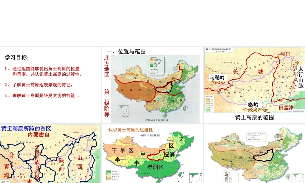 八年级地理下册 第1课 世界上最大的黄土分布区课件 商务星球版