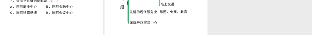 八年级地理下册 7.1 香港特别行政区的国际枢纽功能（第2课时）教学课件 （新版）湘教版-（新版）湘教版初中八年级下册地理课件