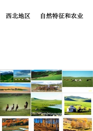 八年级地理下册 8.1 西北地区——自然特征与农业课件 （新版）新人教版-（新版）新人教版初中八年级下册地理课件