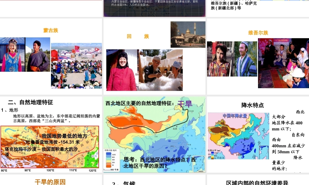 八年级地理下册 第八章 第一节 西北地区课件 （新版）新人教版