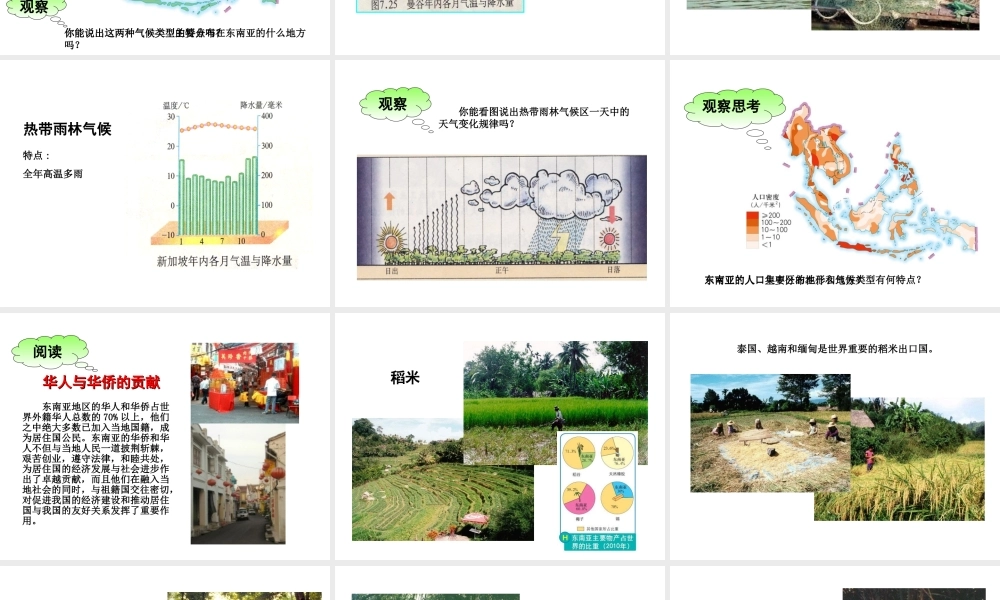 八年级地理下册 6.1《东南亚》课件2 中图版-中图版初中八年级下册地理课件