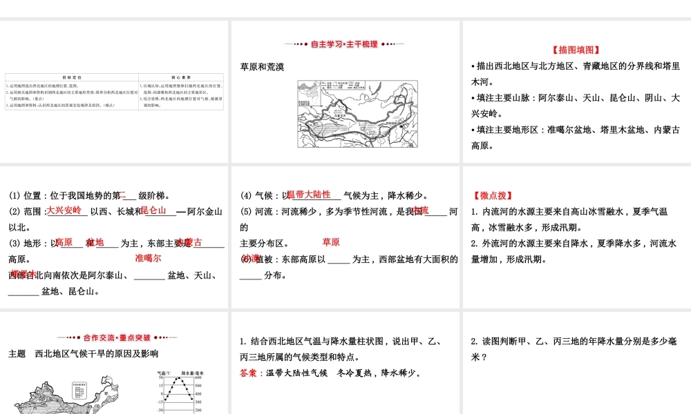 八年级地理下册 8.1自然特征与农业（草原和荒漠）习题课件 （新版）新人教版-（新版）新人教版初中八年级下册地理课件