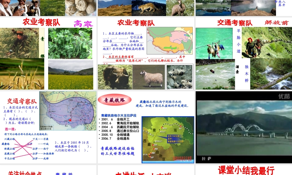 八年级地理下册 第5章 第3节 西北地区和青藏地区（第2课时）青藏地区课件 （新版）湘教版