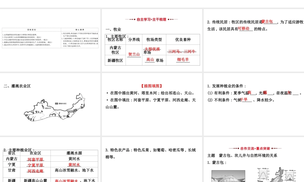 八年级地理下册 8.1自然特征与农业（牧区和灌溉农业区）习题课件 （新版）新人教版-（新版）新人教版初中八年级下册地理课件