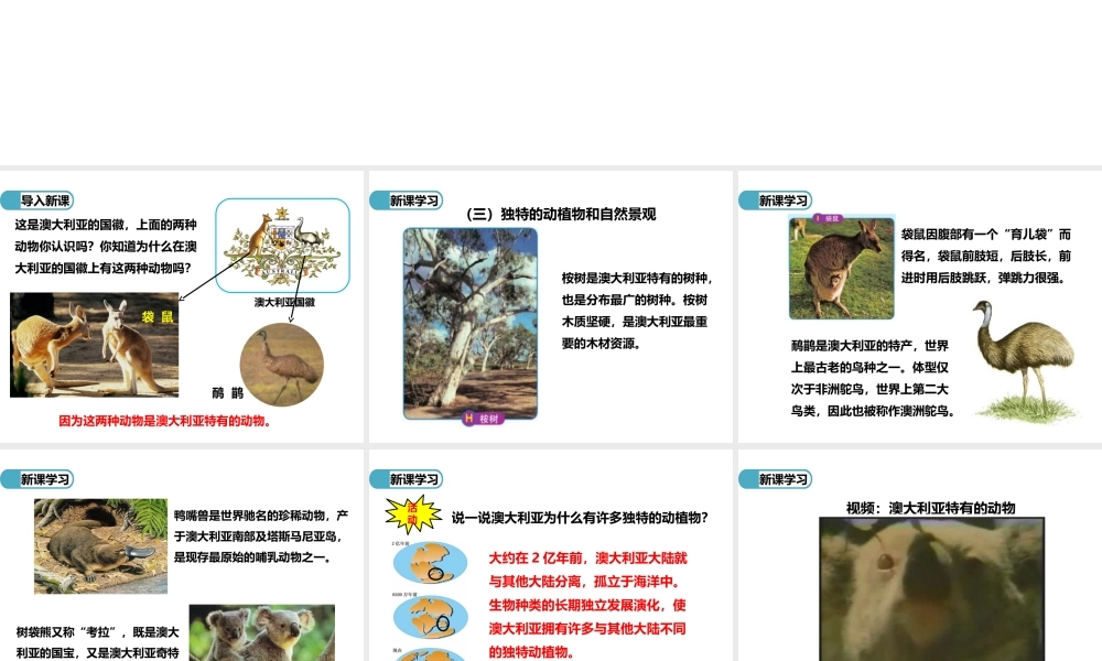 八年级地理下册 第七章 第三节 澳大利亚（第2课时）课件 中图版