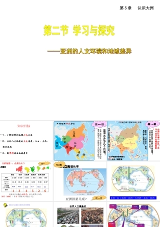 八年级地理下册 第5章 学习与探究——亚洲的人文环境和地域差异课件 中图版-中图版初中八年级下册地理课件