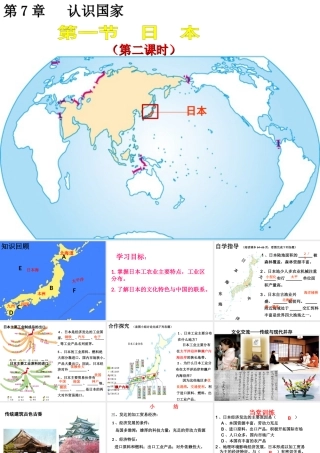 八年级地理下册 7.1《日本》课件4 中图版-中图版初中八年级下册地理课件