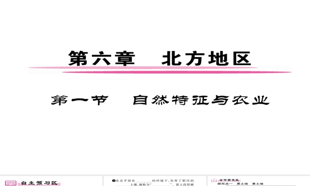 八年级地理下册 第6章 第1节 自然特征与农业习题课件 （新版）新人教版-（新版）新人教版初中八年级下册地理课件