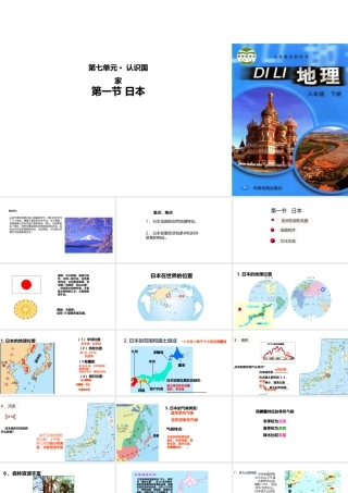 八年级地理下册 7.1日本课件 中图版-中图版初中八年级下册地理课件