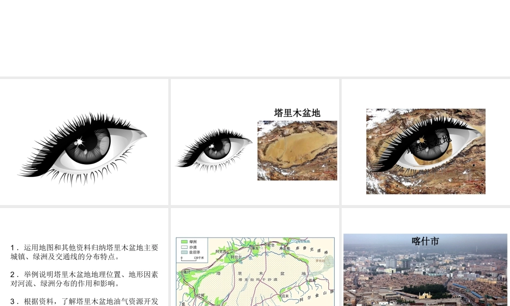 八年级地理下册 第八章 第二节 干旱的宝地──塔里木盆地课件 新人教版-新人教版初中八年级下册地理课件