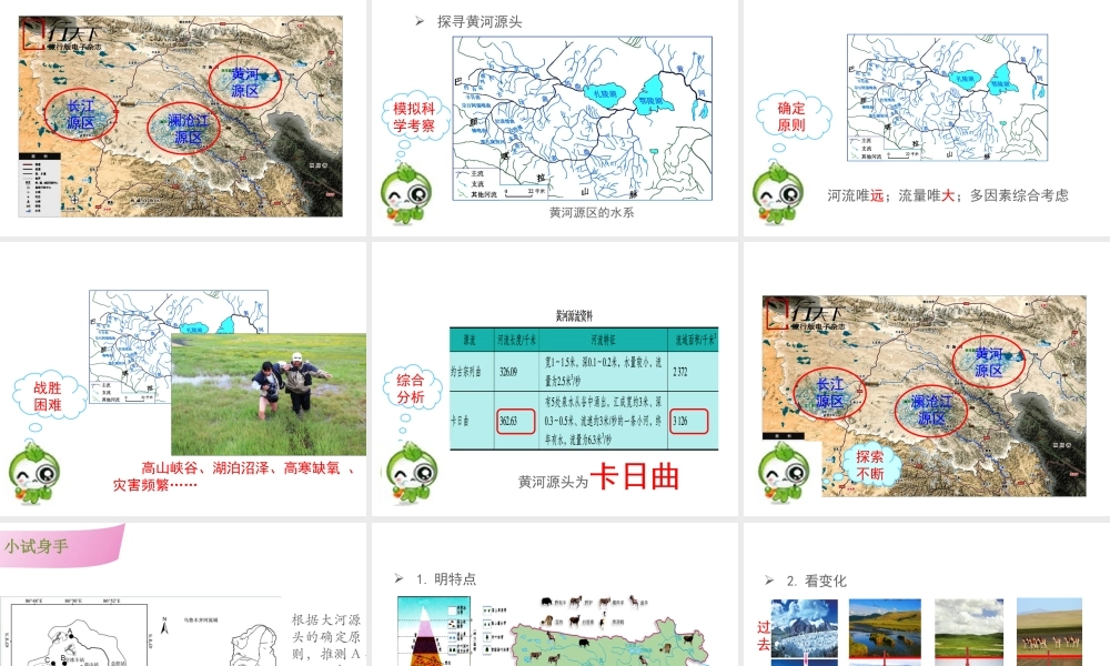 八年级地理下册 第九章 第二节 高原湿地 三江源地区课件 （新版）新人教版-（新版）新人教版初中八年级下册地理课件