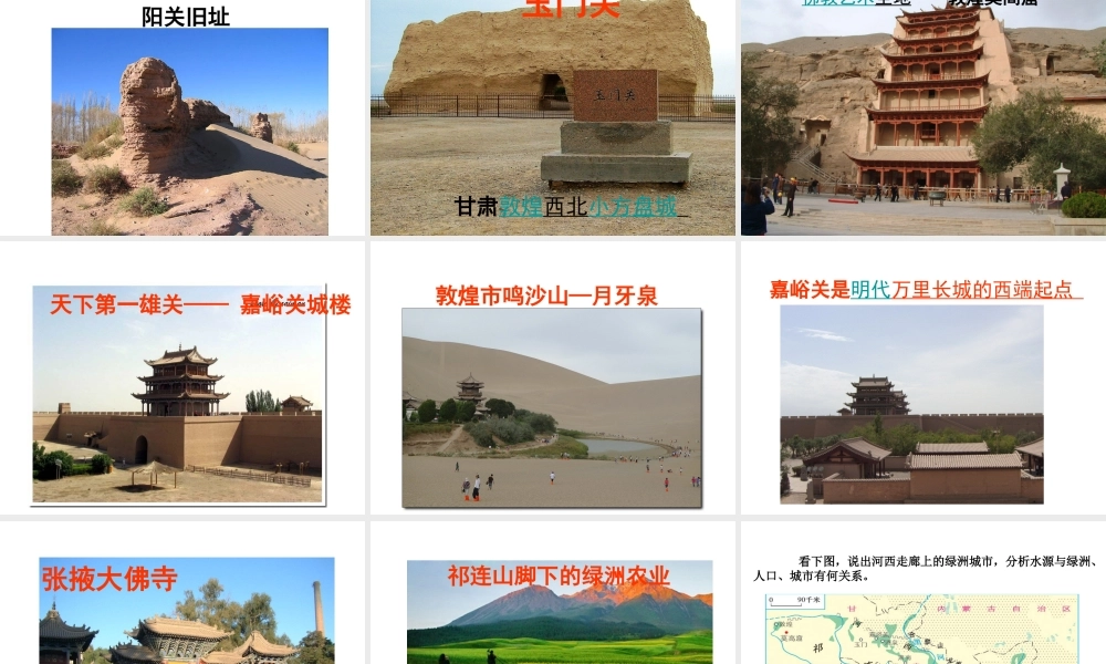 八年级地理下册 8.2 河西走廊—沟通东西方的交通要道课件 晋教版-人教版初中八年级下册地理课件