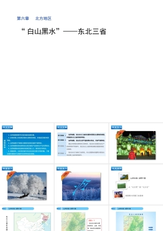八年级地理下册 第6章 第2节《“白山黑水”—东北三省》课件 （新版）新人教版