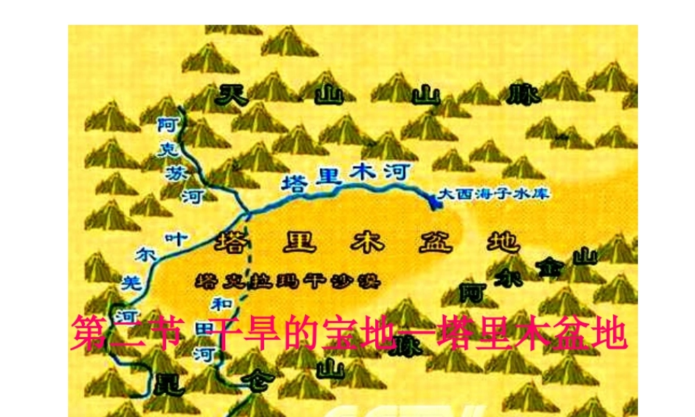 八年级地理下册 第八章 第二节 干旱的宝地—塔里木盆地课件 新人教版