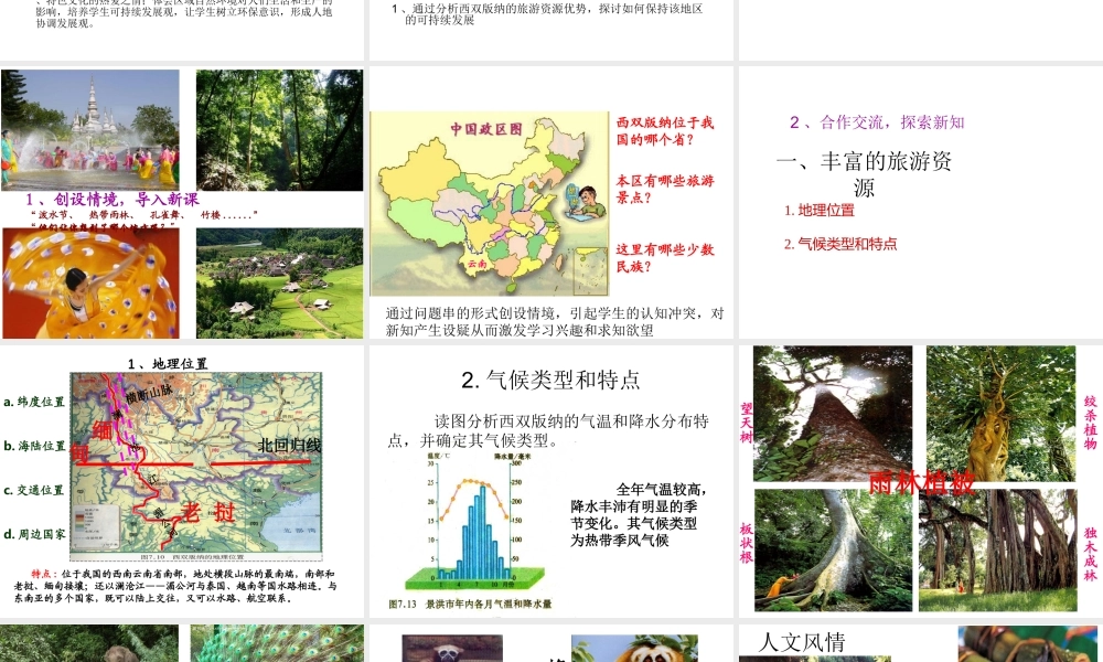 八年级地理下册 7.2 西南边陲的特色旅游区—西双版纳课件 新人教版-新人教版初中八年级下册地理课件