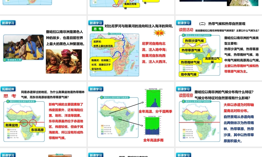 八年级地理下册 第六章 第四节 撒哈拉以南非洲（第1课时）课件 中图版