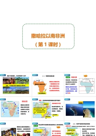八年级地理下册 第六章 第四节 撒哈拉以南非洲（第1课时）课件 中图版
