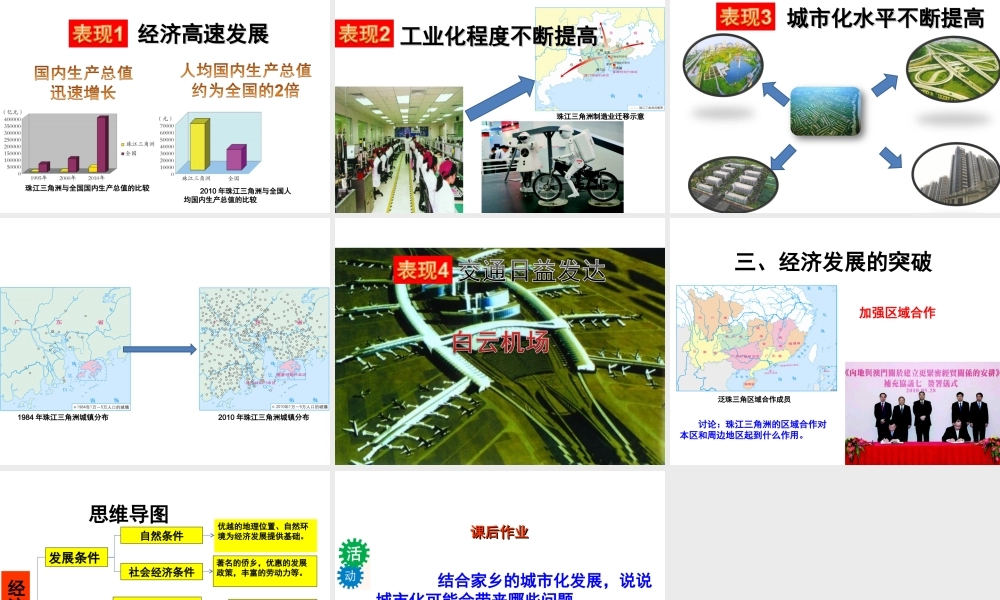 八年级地理下册 第八章 第二节 经济发展课件 （新版）粤教版-（新版）粤教版初中八年级下册地理课件