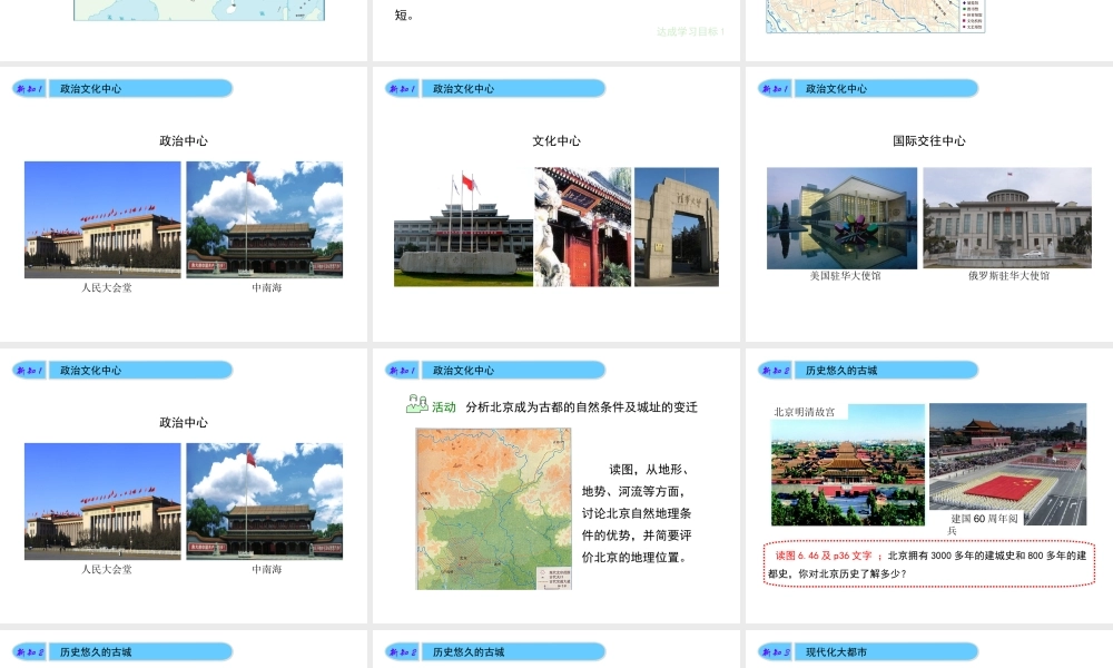 八年级地理下册 第6章 第4节《祖国的首都—北京》课件 （新版）新人教版