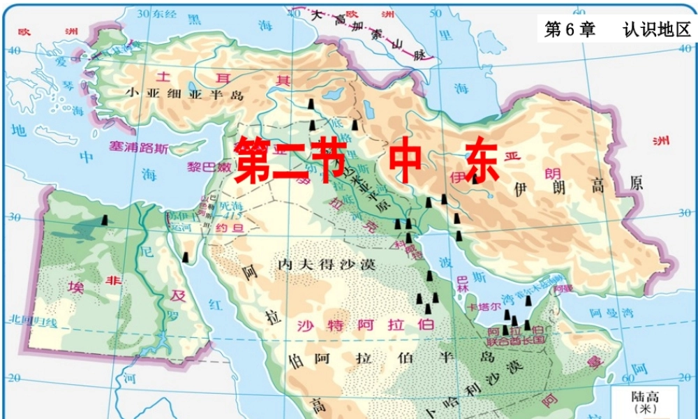 八年级地理下册 第6章 第二节 中东课件 中图版-中图版初中八年级下册地理课件