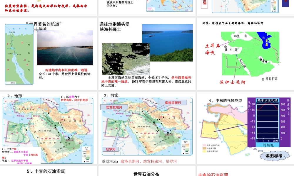 八年级地理下册 第6章 第二节 中东课件 中图版-中图版初中八年级下册地理课件