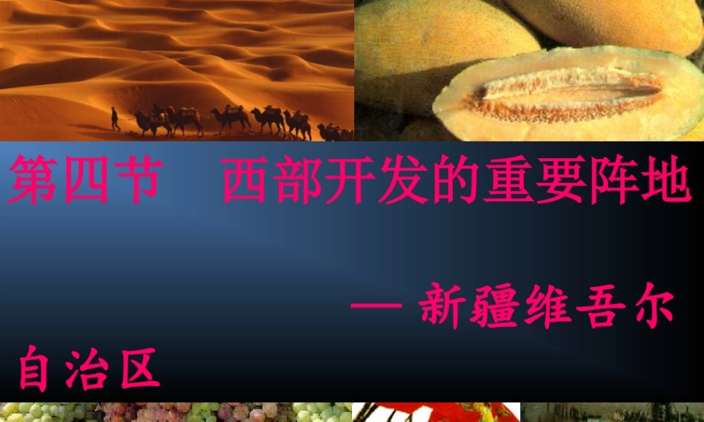 八年级地理下册 第六章 第四节 西部开发的重要阵地-新疆课件 新人教版