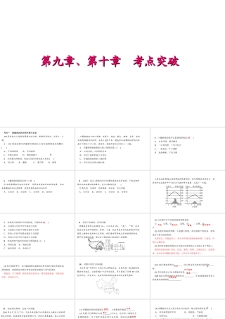 八年级地理下册 第九章 第十章 考点突破课件 （新版）新人教版-（新版）新人教版初中八年级下册地理课件