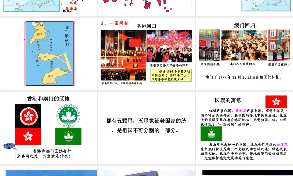 八年级地理下册 第七章 第三节“东方明珠”——香港和澳门课件（1）（新版）新人教版-（新版）新人教版初中八年级下册地理课件