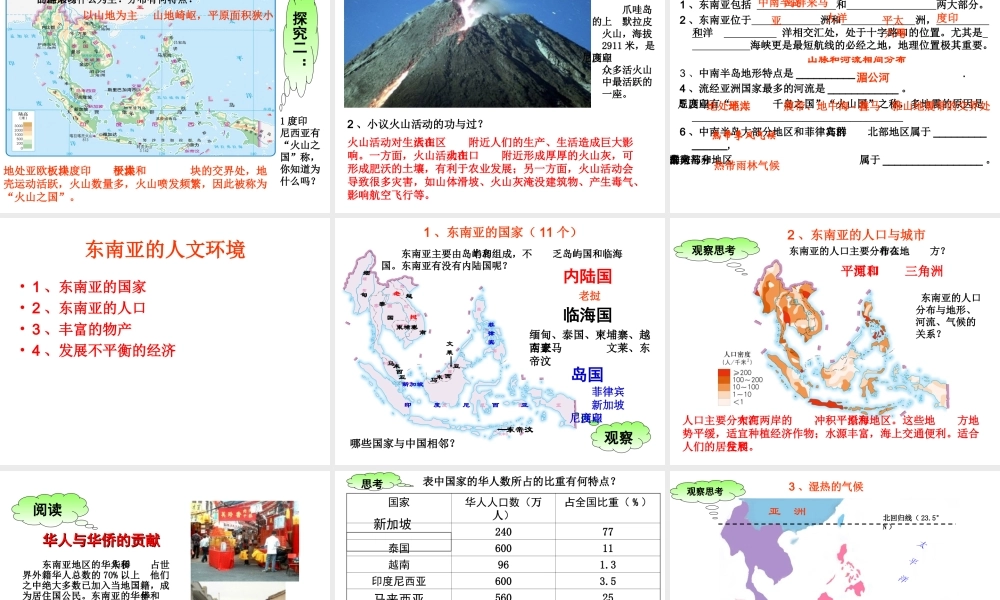 八年级地理下册 第6章 第一节 东南亚课件 中图版-中图版初中八年级下册地理课件