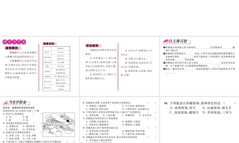 八年级地理下册 第九章 第一节 自然特征与农业（第2课时）课件 （新版）新人教版-（新版）新人教版初中八年级下册地理课件
