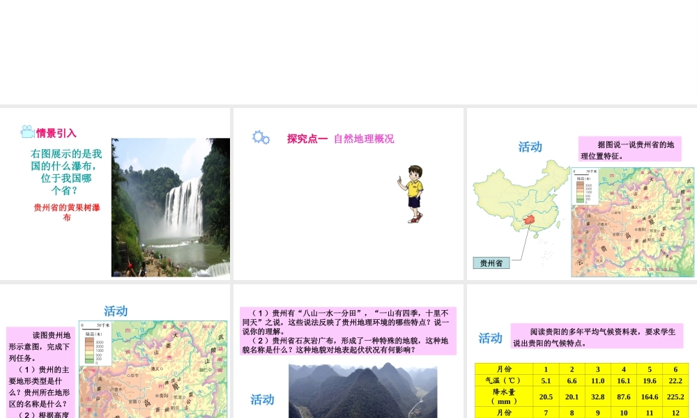 八年级地理下册 第八章 第四节 贵州省的环境保护与资源利用课件 （新版）湘教版-（新版）湘教版初中八年级下册地理课件