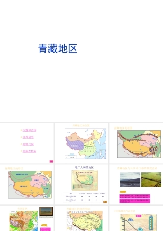 八年级地理下册 第九章 青藏地区 第一节 自然特征与农业课件（2） （新版）新人教版