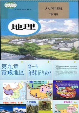 八年级地理下册 第九章 青藏地区第一节自然特征与农业课件 新人教版