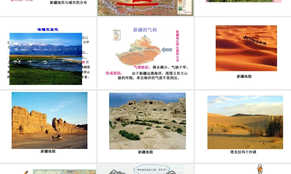 八年级地理下册 第六章 第四节《西部开发的重要阵地—新疆维吾尔》课件 新人教版